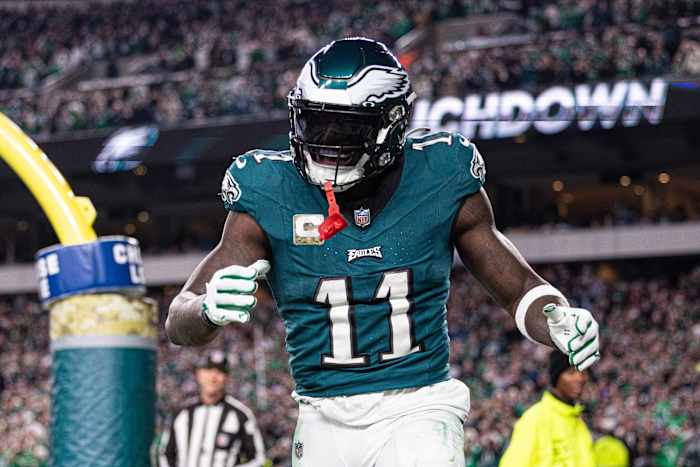 Philadelphia Eagles receiver A.J. Brown saw his impressive streak snapped in a win over the Dallas Cowboys.